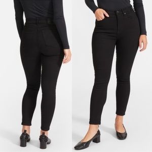 Everlane Curvy High-Rise Skinny Jean Size 35 Crop Black